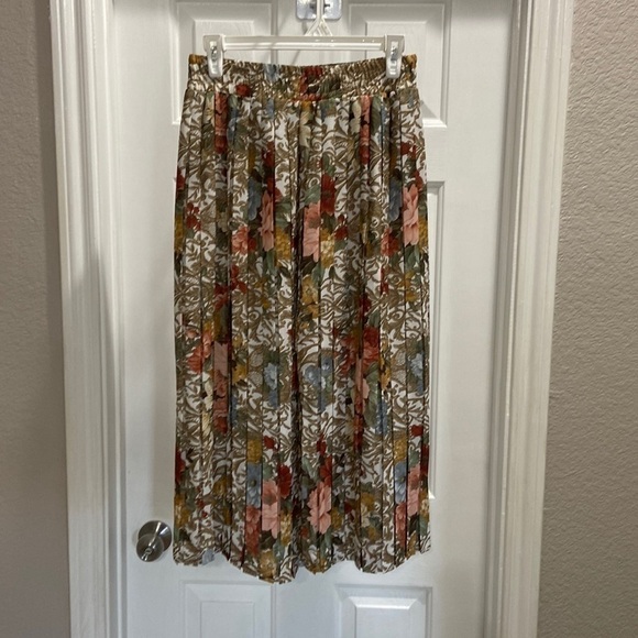 Howard Wolf Vintage Floral Pleated Skirt Size 10 - Picture 1 of 4